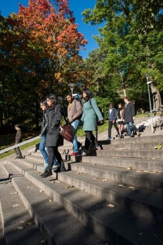 Students on campus